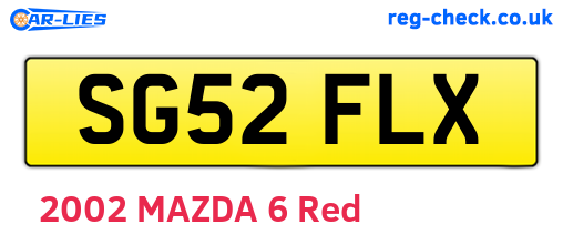 SG52FLX are the vehicle registration plates.