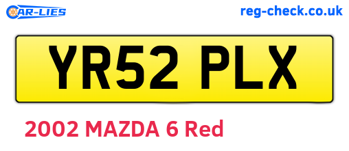 YR52PLX are the vehicle registration plates.