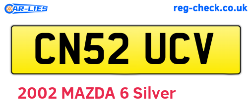 CN52UCV are the vehicle registration plates.