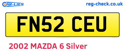 FN52CEU are the vehicle registration plates.