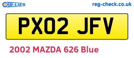 PX02JFV are the vehicle registration plates.