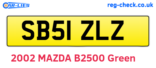 SB51ZLZ are the vehicle registration plates.