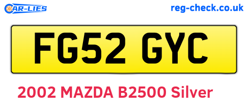 FG52GYC are the vehicle registration plates.