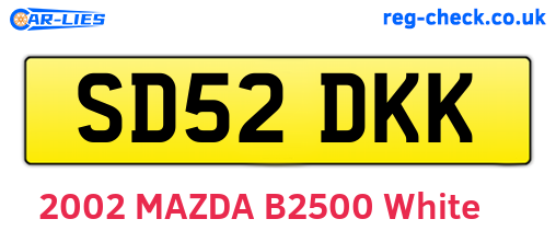 SD52DKK are the vehicle registration plates.