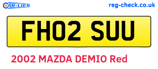 FH02SUU are the vehicle registration plates.