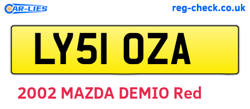 LY51OZA are the vehicle registration plates.