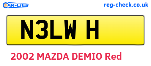 N3LWH are the vehicle registration plates.