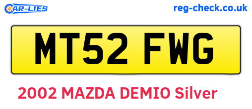 MT52FWG are the vehicle registration plates.