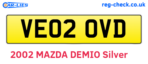VE02OVD are the vehicle registration plates.