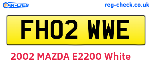 FH02WWE are the vehicle registration plates.