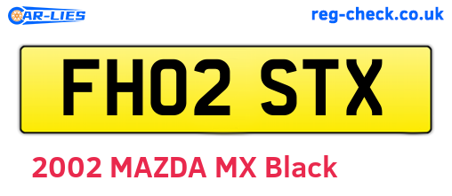 FH02STX are the vehicle registration plates.