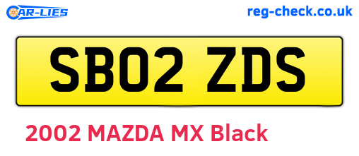 SB02ZDS are the vehicle registration plates.