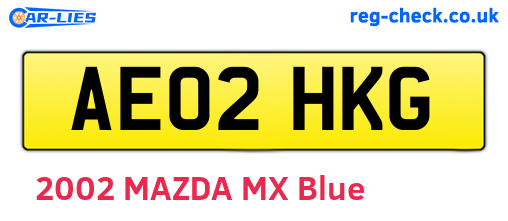 AE02HKG are the vehicle registration plates.