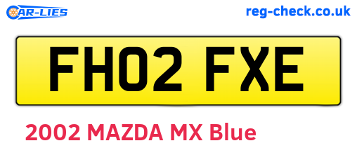 FH02FXE are the vehicle registration plates.