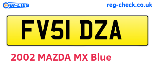 FV51DZA are the vehicle registration plates.