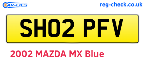 SH02PFV are the vehicle registration plates.