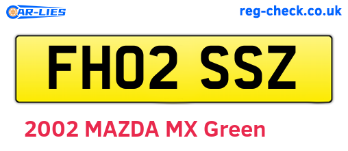 FH02SSZ are the vehicle registration plates.