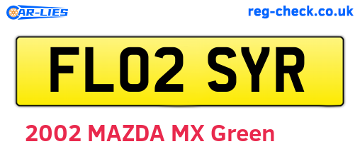 FL02SYR are the vehicle registration plates.