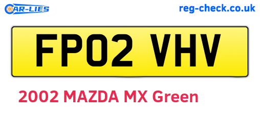 FP02VHV are the vehicle registration plates.
