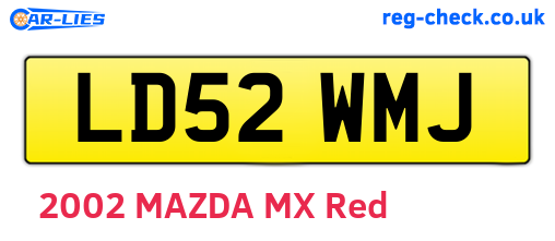 LD52WMJ are the vehicle registration plates.