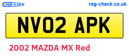 NV02APK are the vehicle registration plates.