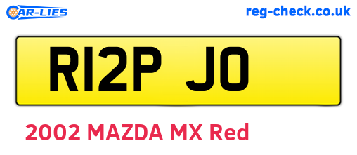 R12PJO are the vehicle registration plates.