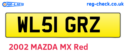 WL51GRZ are the vehicle registration plates.