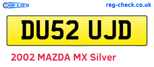 DU52UJD are the vehicle registration plates.