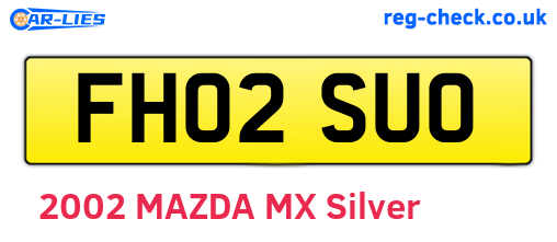 FH02SUO are the vehicle registration plates.