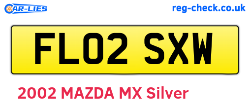 FL02SXW are the vehicle registration plates.