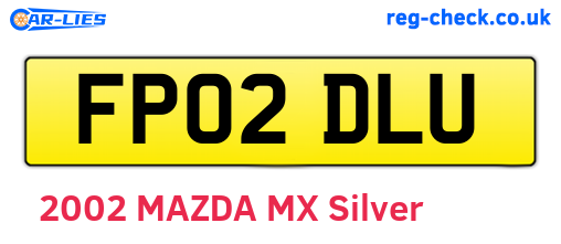 FP02DLU are the vehicle registration plates.
