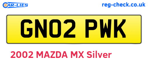 GN02PWK are the vehicle registration plates.
