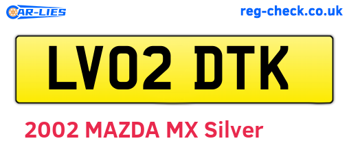 LV02DTK are the vehicle registration plates.