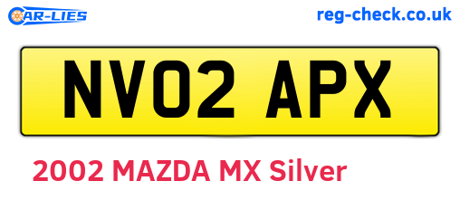 NV02APX are the vehicle registration plates.