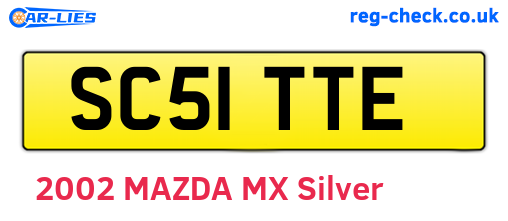 SC51TTE are the vehicle registration plates.