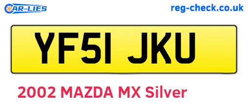 YF51JKU are the vehicle registration plates.