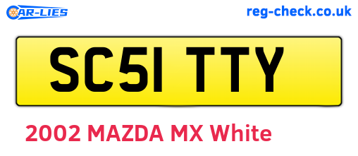 SC51TTY are the vehicle registration plates.