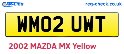 WM02UWT are the vehicle registration plates.