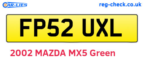 FP52UXL are the vehicle registration plates.