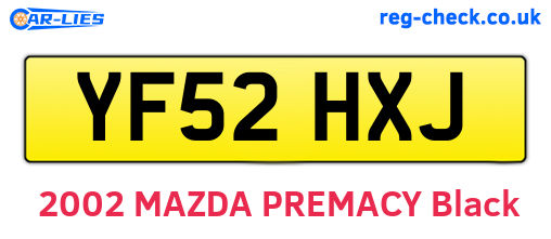 YF52HXJ are the vehicle registration plates.