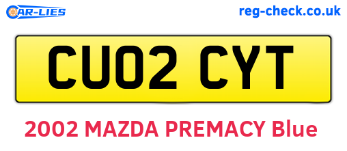 CU02CYT are the vehicle registration plates.