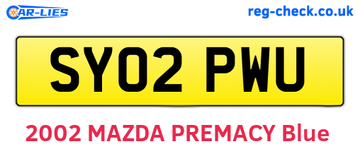 SY02PWU are the vehicle registration plates.