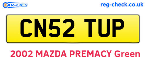 CN52TUP are the vehicle registration plates.