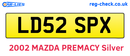 LD52SPX are the vehicle registration plates.