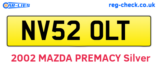 NV52OLT are the vehicle registration plates.