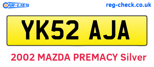 YK52AJA are the vehicle registration plates.