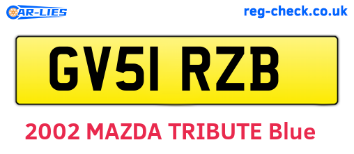 GV51RZB are the vehicle registration plates.