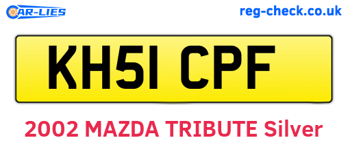 KH51CPF are the vehicle registration plates.