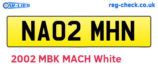 NA02MHN are the vehicle registration plates.