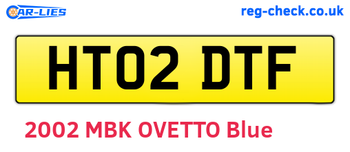 HT02DTF are the vehicle registration plates.